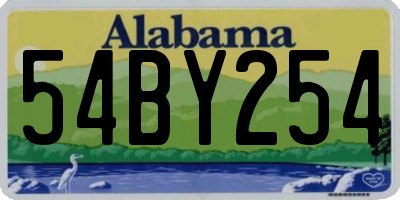 AL license plate 54BY254