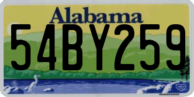 AL license plate 54BY259