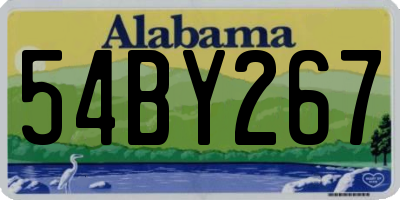 AL license plate 54BY267