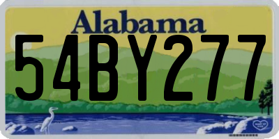 AL license plate 54BY277