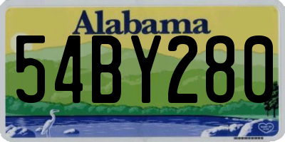 AL license plate 54BY280
