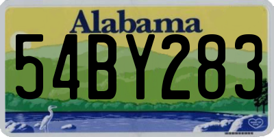 AL license plate 54BY283