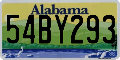 AL license plate 54BY293