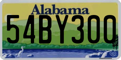 AL license plate 54BY300