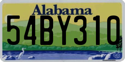 AL license plate 54BY310