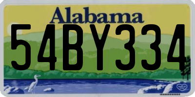 AL license plate 54BY334