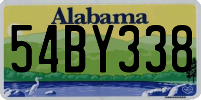 AL license plate 54BY338