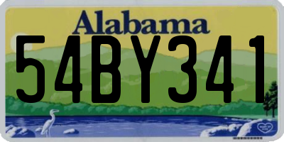 AL license plate 54BY341