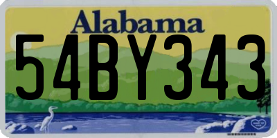 AL license plate 54BY343