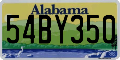 AL license plate 54BY350