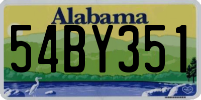 AL license plate 54BY351