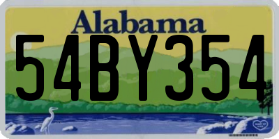 AL license plate 54BY354