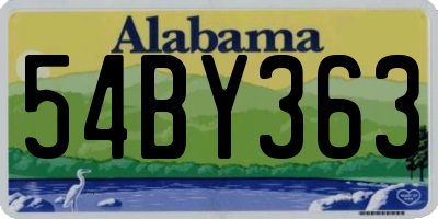 AL license plate 54BY363