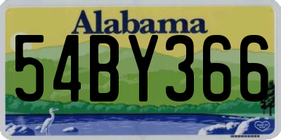 AL license plate 54BY366