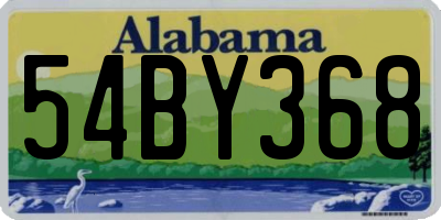 AL license plate 54BY368