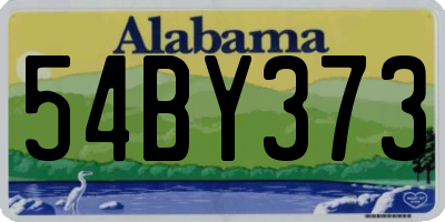 AL license plate 54BY373