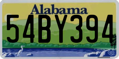 AL license plate 54BY394