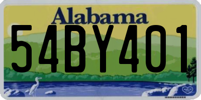 AL license plate 54BY401
