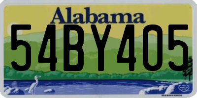 AL license plate 54BY405