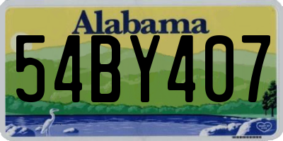 AL license plate 54BY407