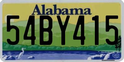 AL license plate 54BY415