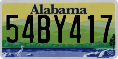 AL license plate 54BY417