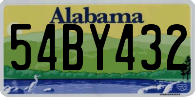 AL license plate 54BY432
