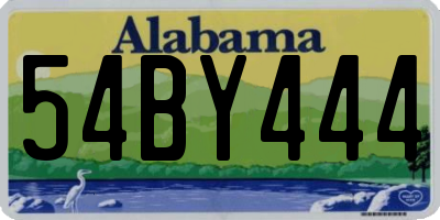 AL license plate 54BY444