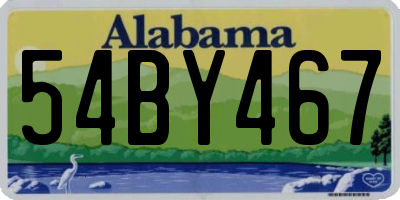 AL license plate 54BY467