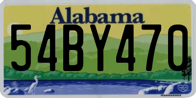 AL license plate 54BY470