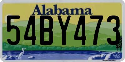 AL license plate 54BY473