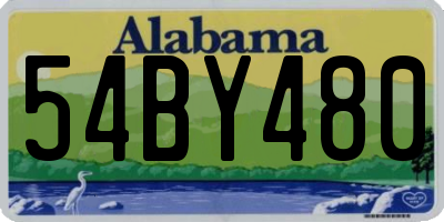 AL license plate 54BY480