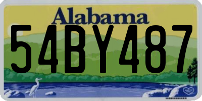 AL license plate 54BY487