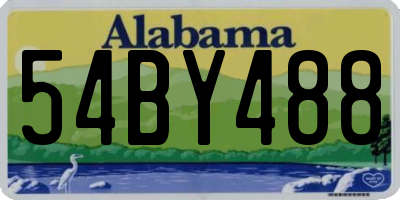 AL license plate 54BY488