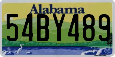 AL license plate 54BY489