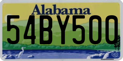 AL license plate 54BY500