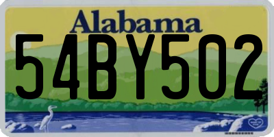 AL license plate 54BY502