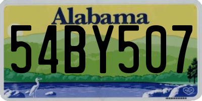 AL license plate 54BY507