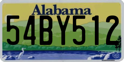 AL license plate 54BY512