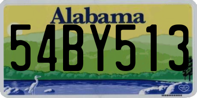 AL license plate 54BY513