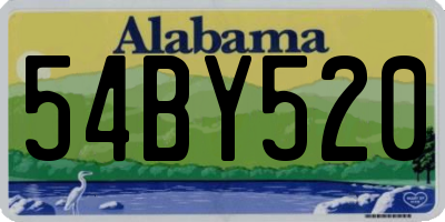 AL license plate 54BY520