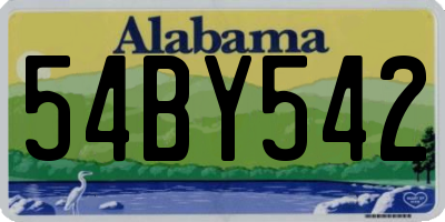 AL license plate 54BY542