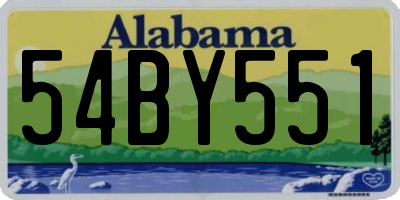 AL license plate 54BY551