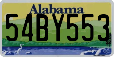 AL license plate 54BY553