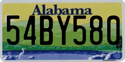 AL license plate 54BY580