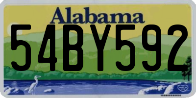 AL license plate 54BY592