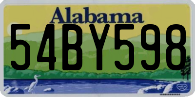 AL license plate 54BY598