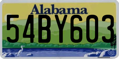 AL license plate 54BY603