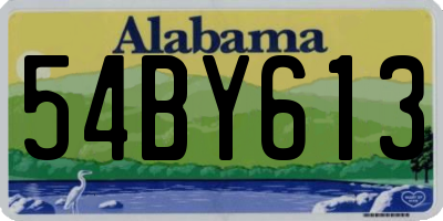 AL license plate 54BY613