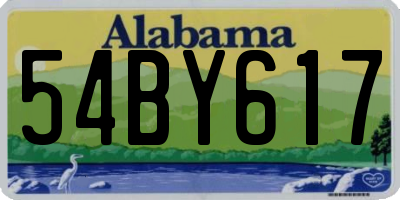 AL license plate 54BY617